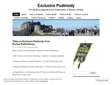 Tablet Screenshot of exclusivepsalmody.com